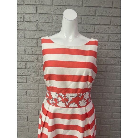 Alyx Limited Floral Striped Pleated Sleeveless Dress Size 12 - Picture 4 of 9